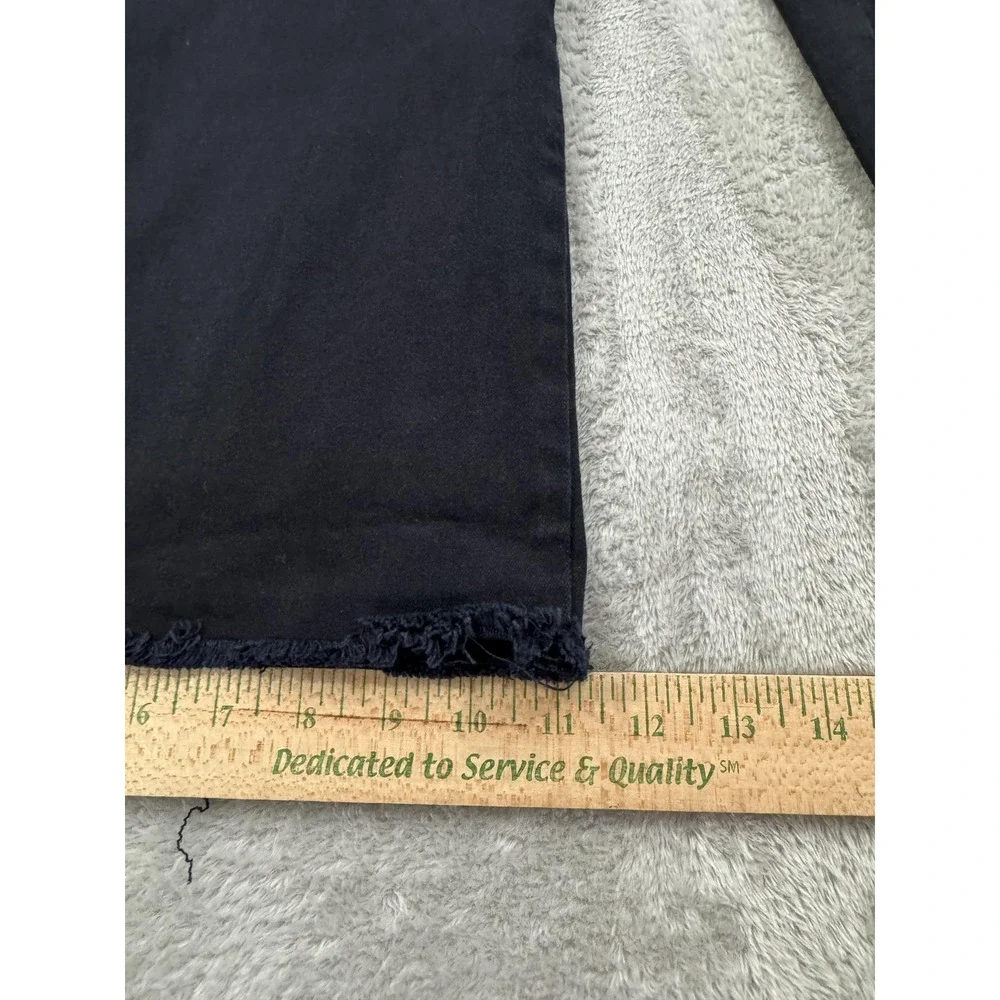NYDJ Jeans Womens 20W‎ Black Lift Tuck Technology Wide Leg Button Fly Cropped